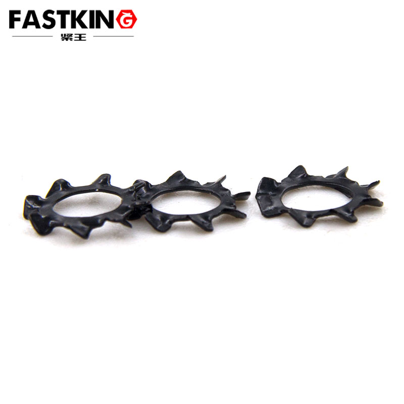 電泳黑防滑止動(dòng)鎖緊墊圈M6外齒鎖緊墊片防松墊片